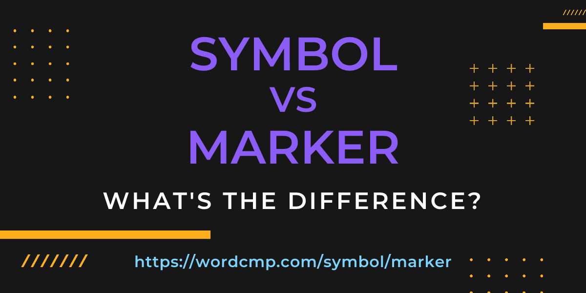 Difference between symbol and marker