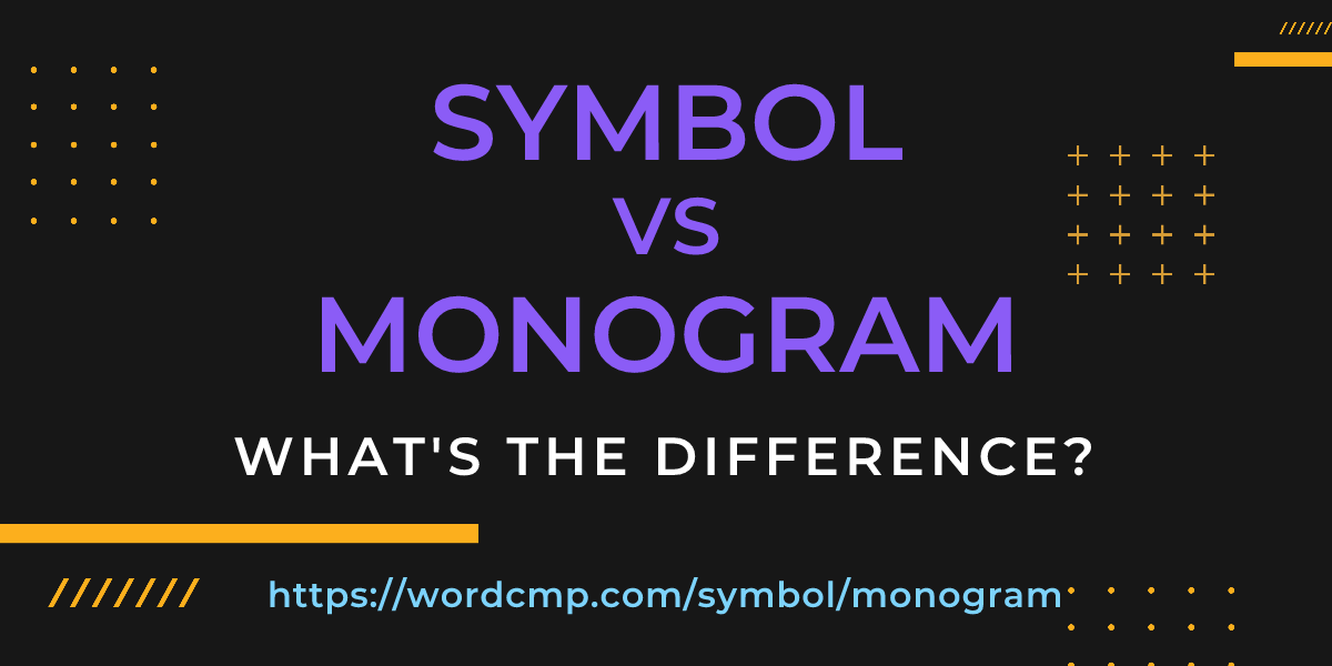Difference between symbol and monogram