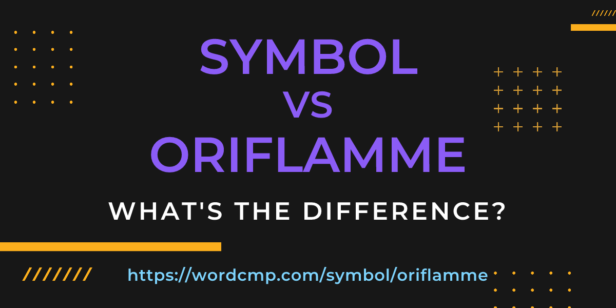 Difference between symbol and oriflamme