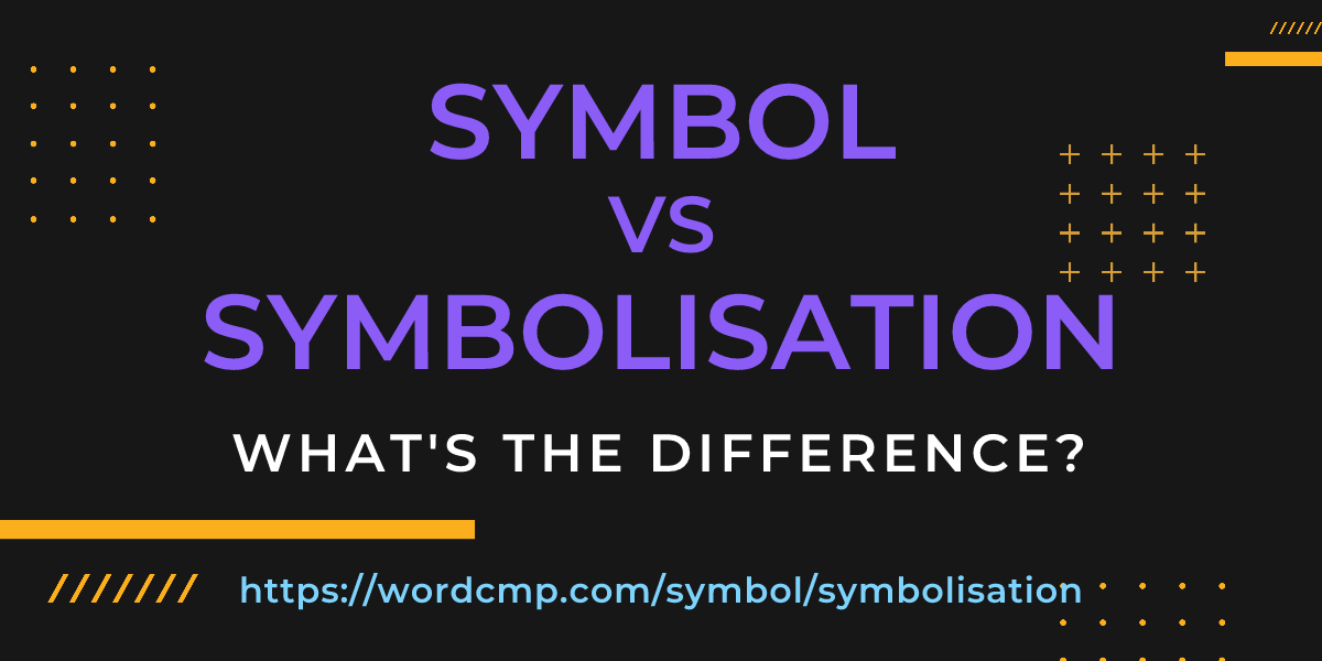Difference between symbol and symbolisation