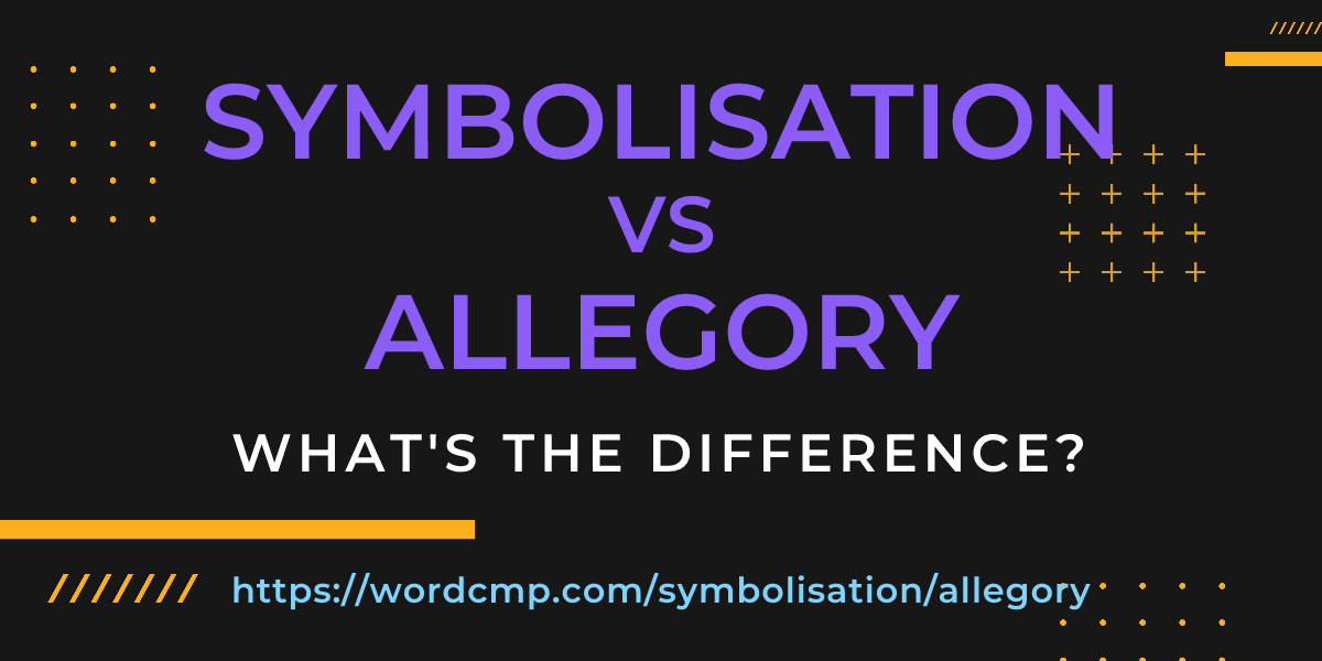 Difference between symbolisation and allegory