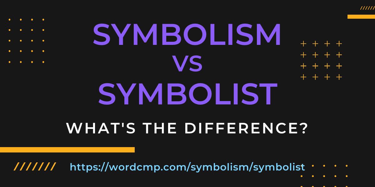 Difference between symbolism and symbolist