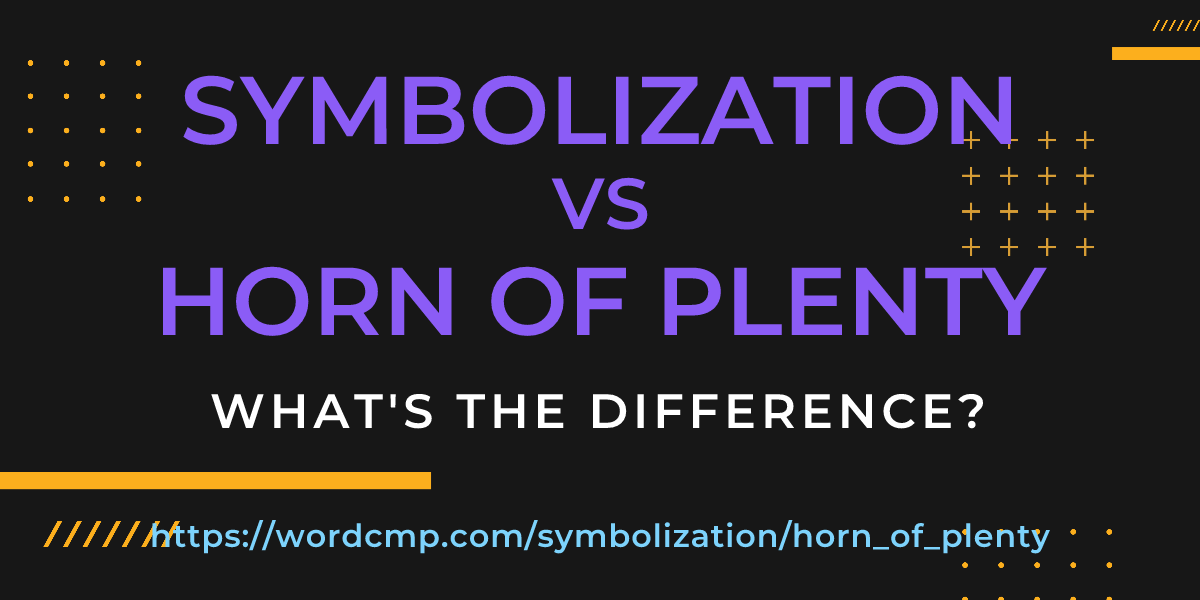Difference between symbolization and horn of plenty