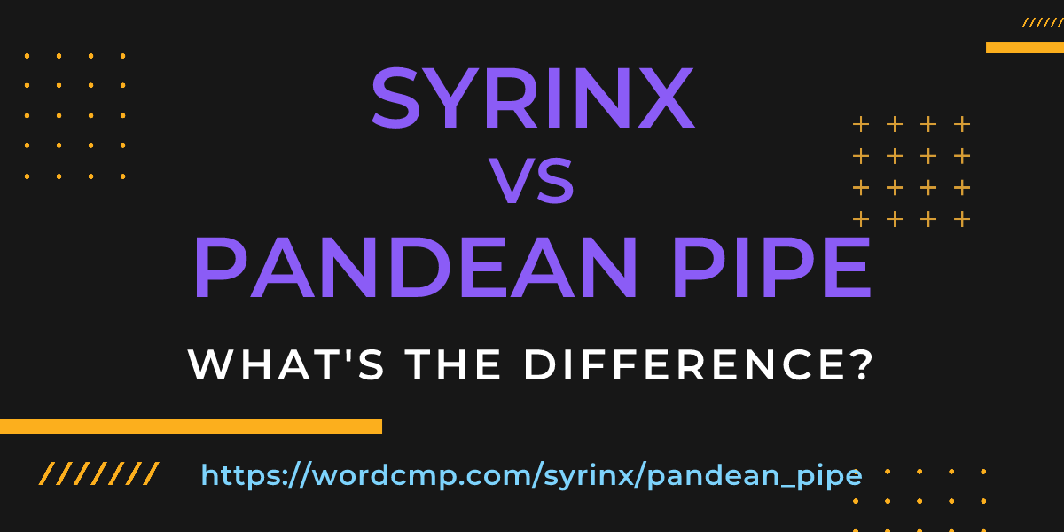 Difference between syrinx and pandean pipe