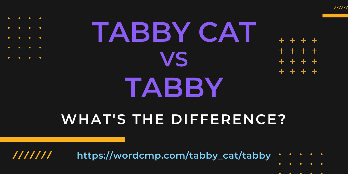 Difference between tabby cat and tabby