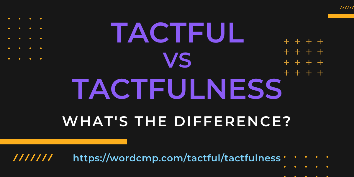 Difference between tactful and tactfulness