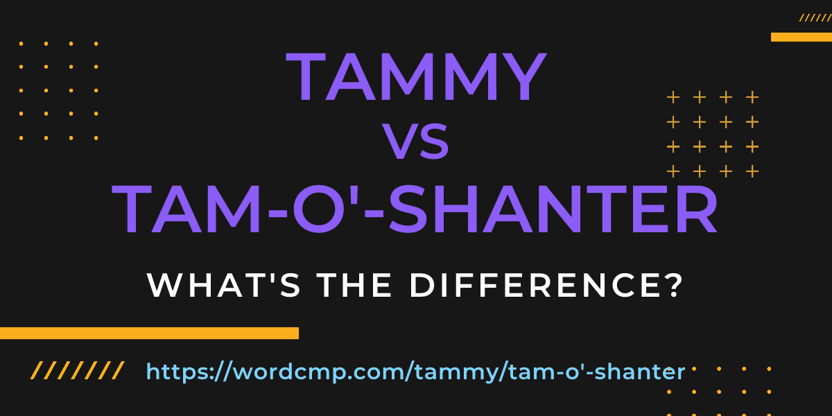 Difference between tammy and tam-o'-shanter