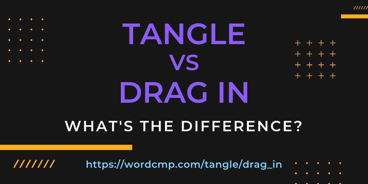 Difference between tangle and drag in