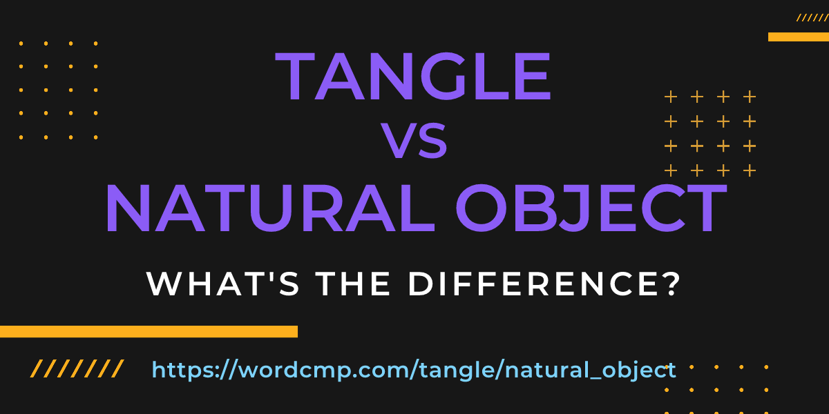 Difference between tangle and natural object