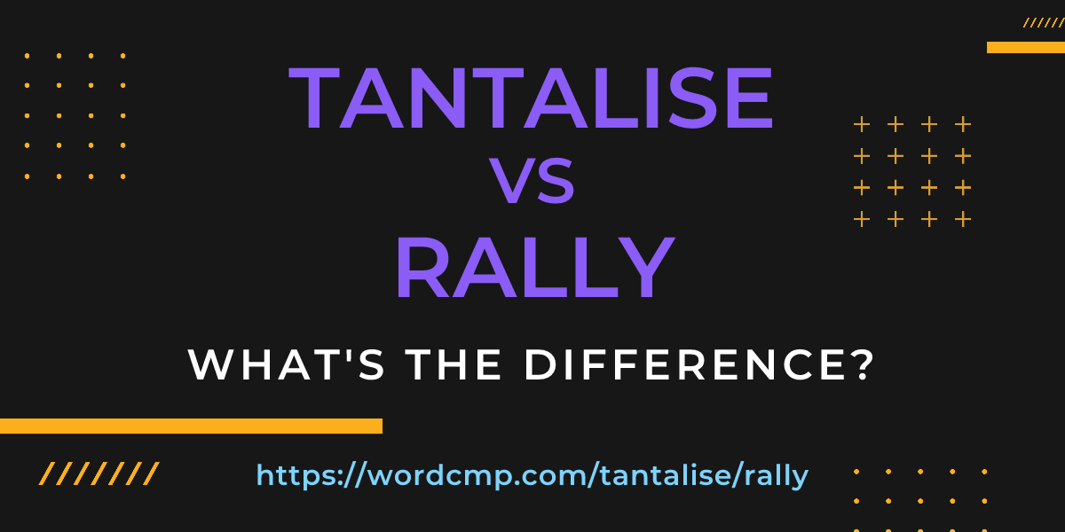 Difference between tantalise and rally
