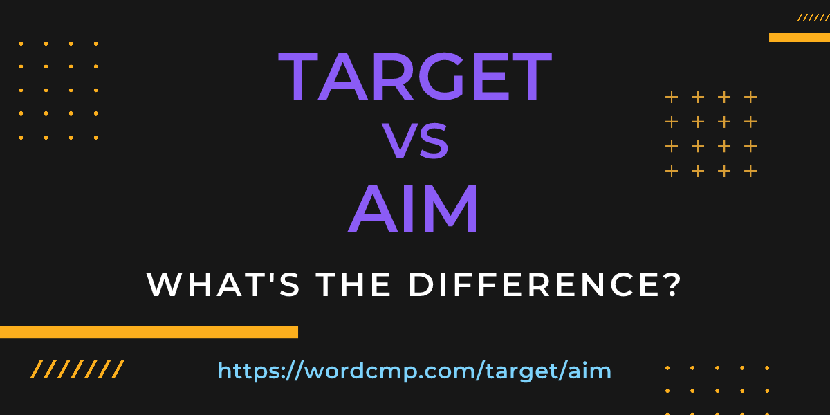 Difference between target and aim