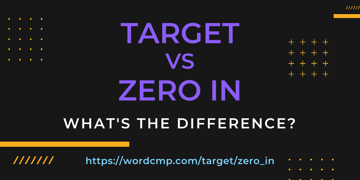 Difference between target and zero in