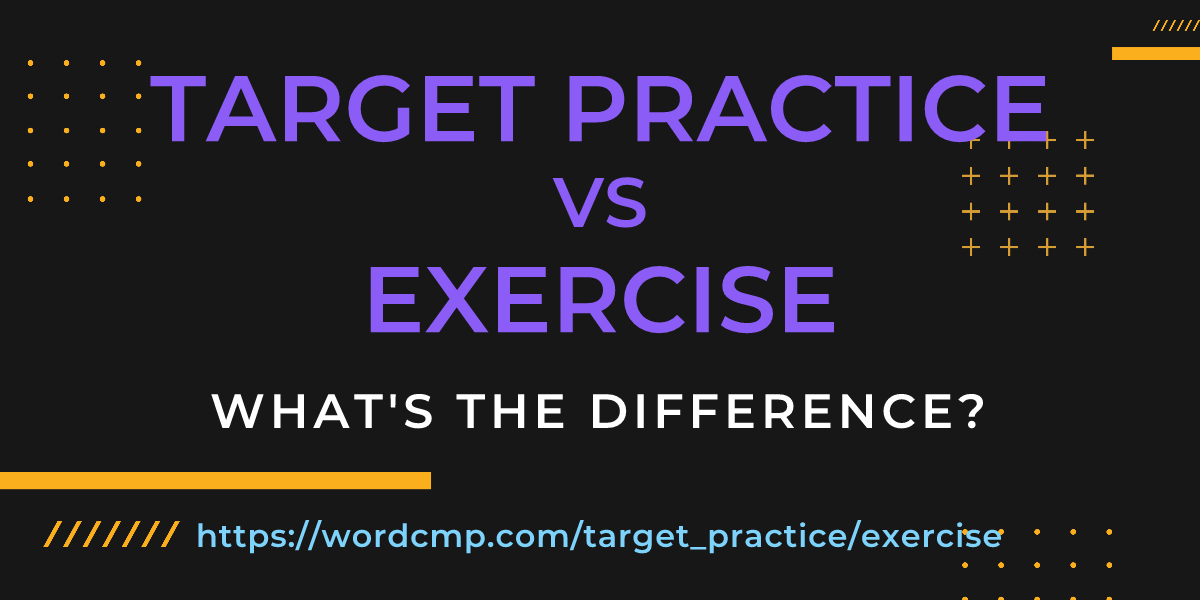 Difference between target practice and exercise