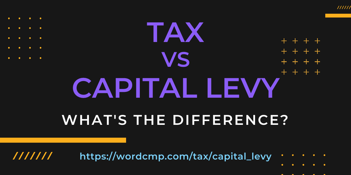 Difference between tax and capital levy
