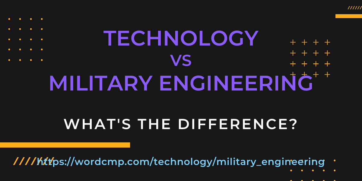 Difference between technology and military engineering