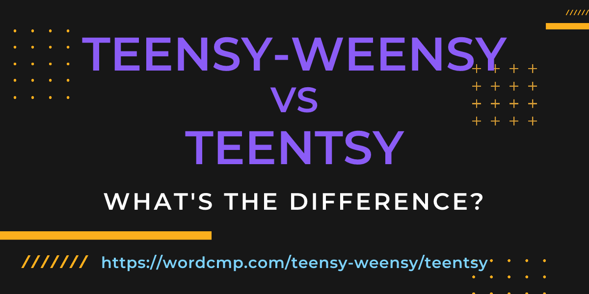 Difference between teensy-weensy and teentsy
