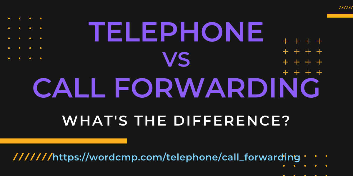 Difference between telephone and call forwarding