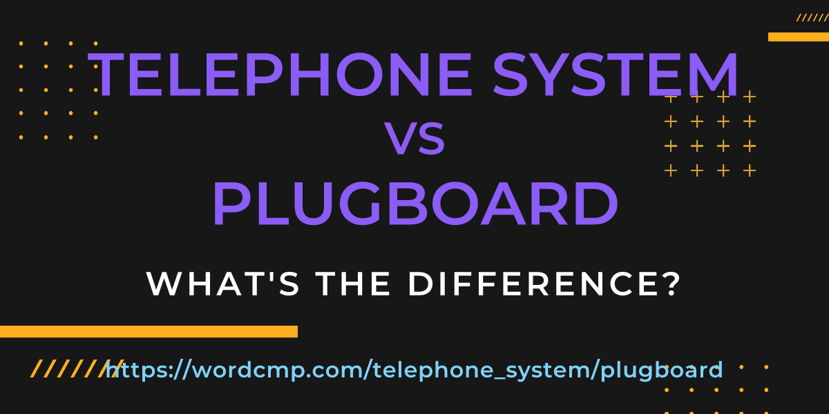 Difference between telephone system and plugboard