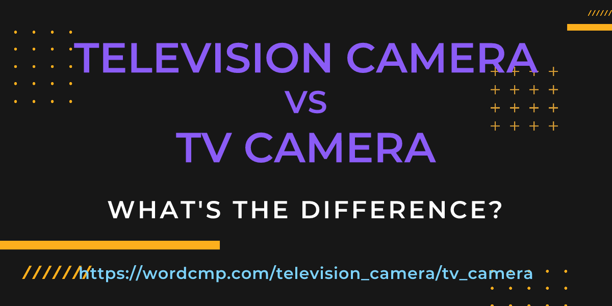 Difference between television camera and tv camera