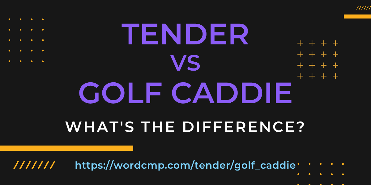 Difference between tender and golf caddie