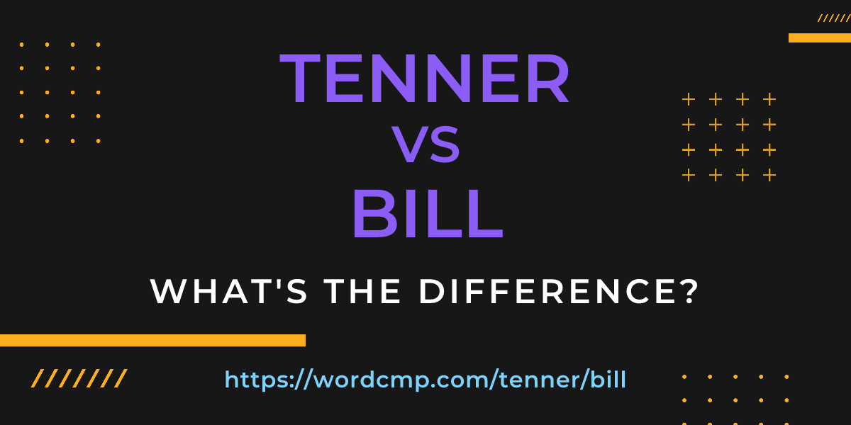 Difference between tenner and bill