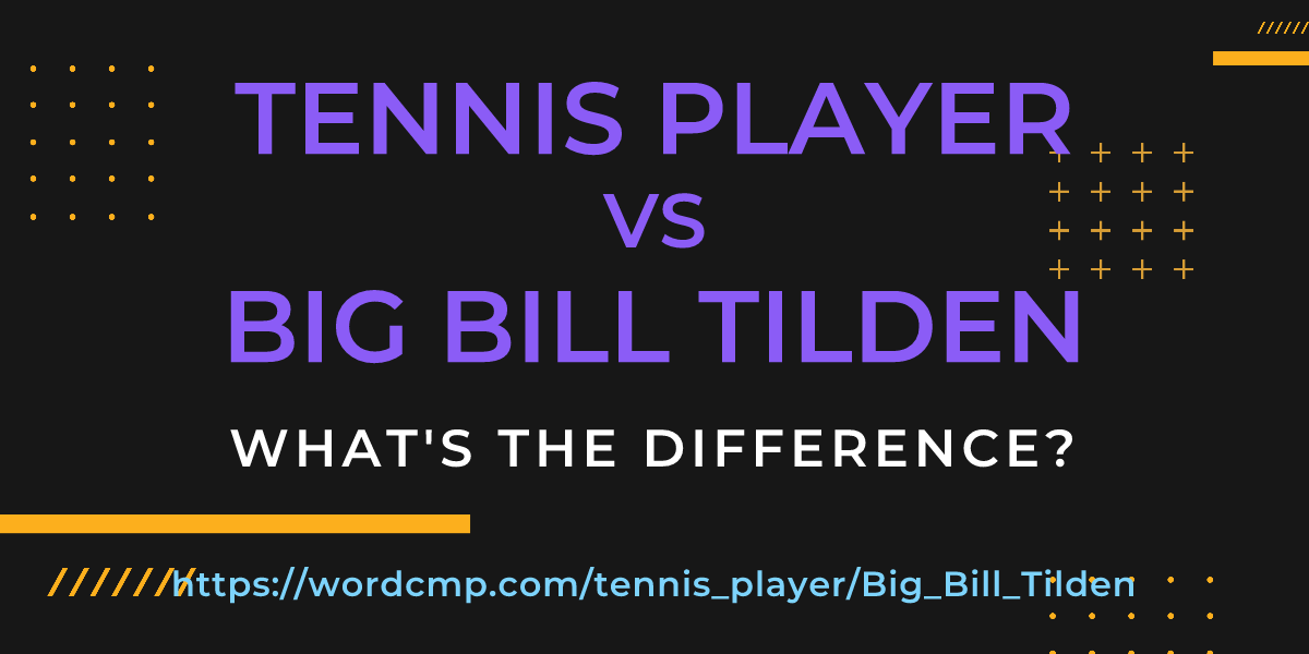 Difference between tennis player and Big Bill Tilden