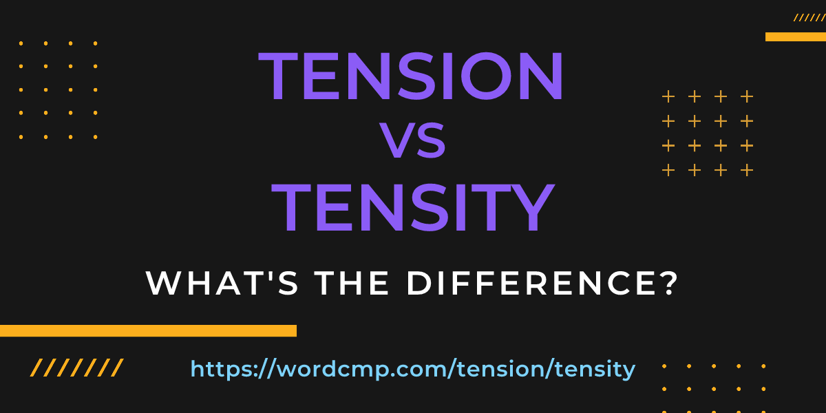 Difference between tension and tensity