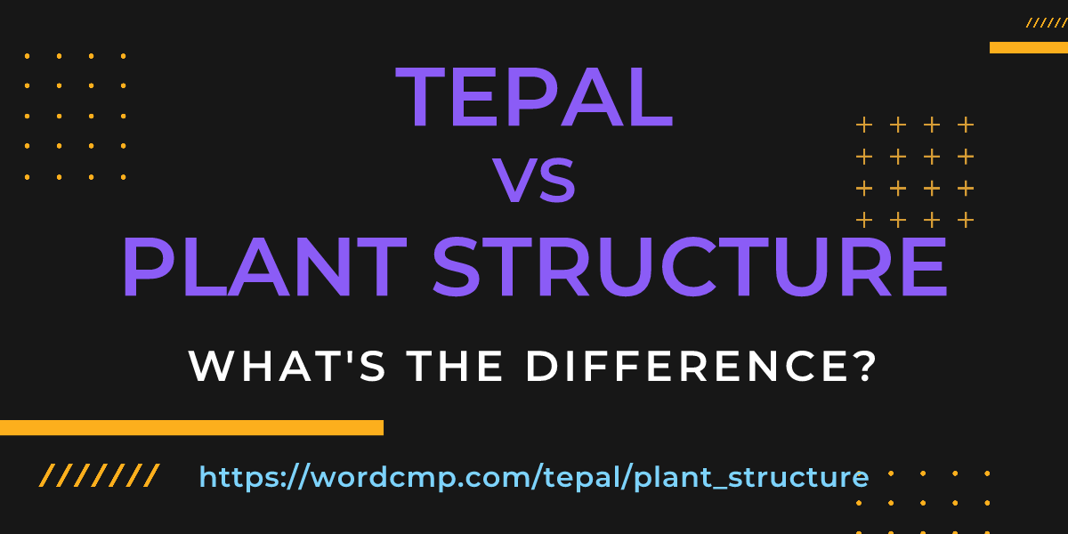 Difference between tepal and plant structure