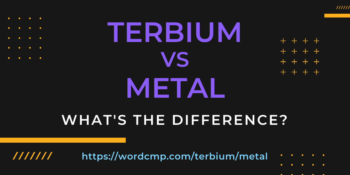 Difference between terbium and metal