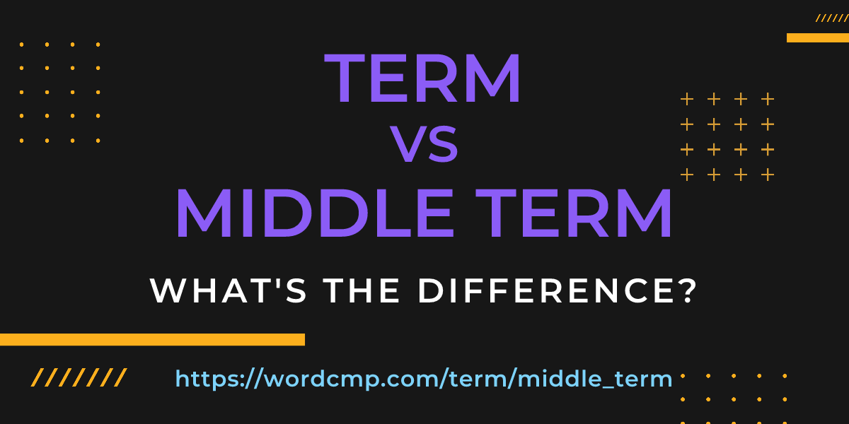 Difference between term and middle term