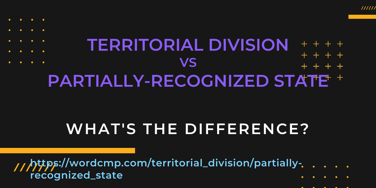 Difference between territorial division and partially-recognized state