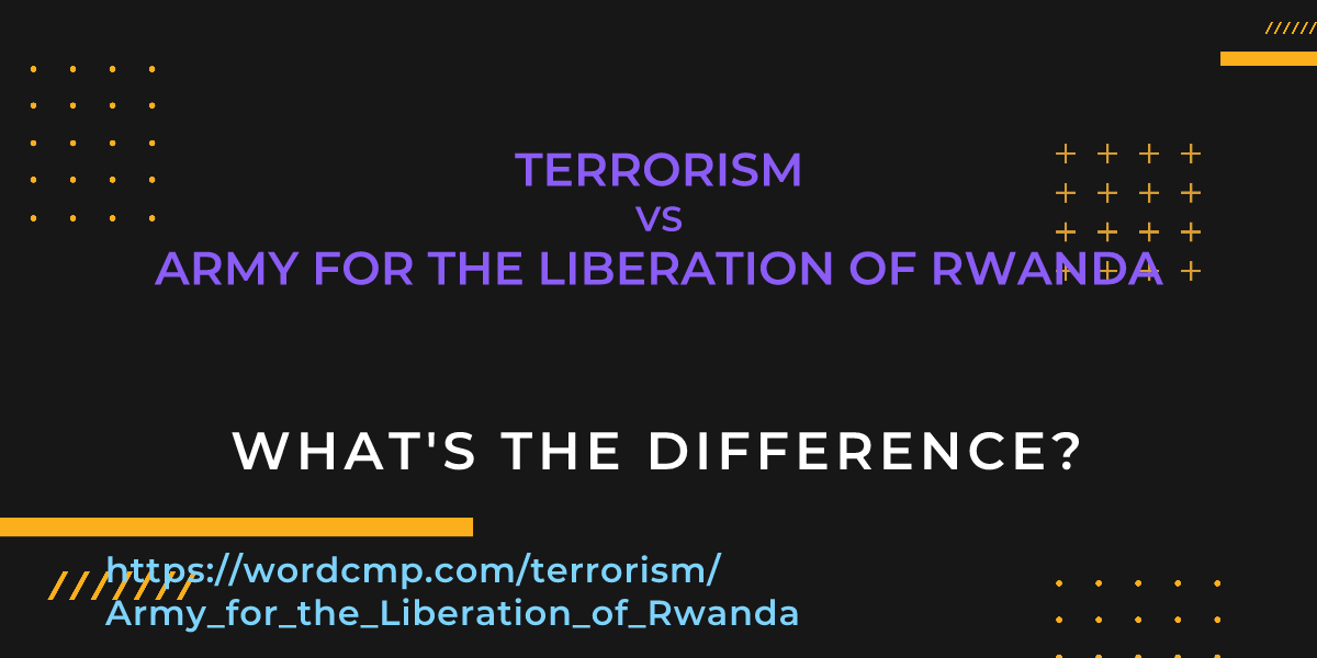 Difference between terrorism and Army for the Liberation of Rwanda