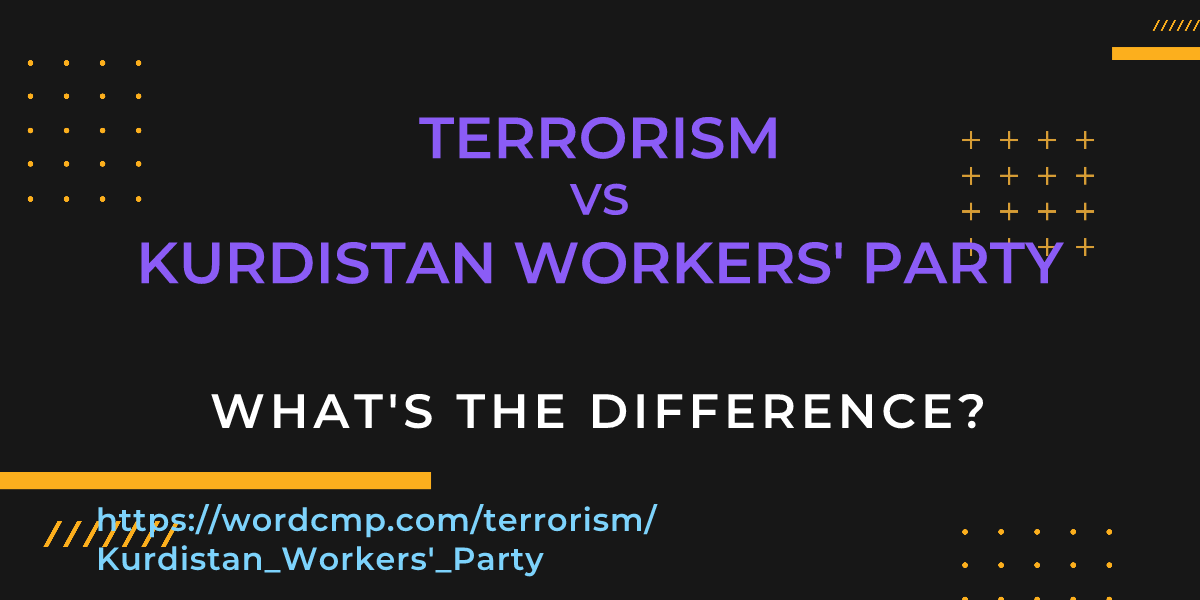 Difference between terrorism and Kurdistan Workers' Party