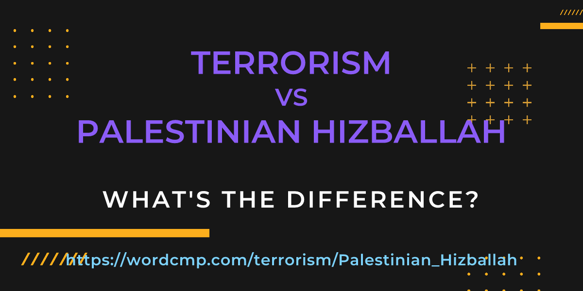 Difference between terrorism and Palestinian Hizballah