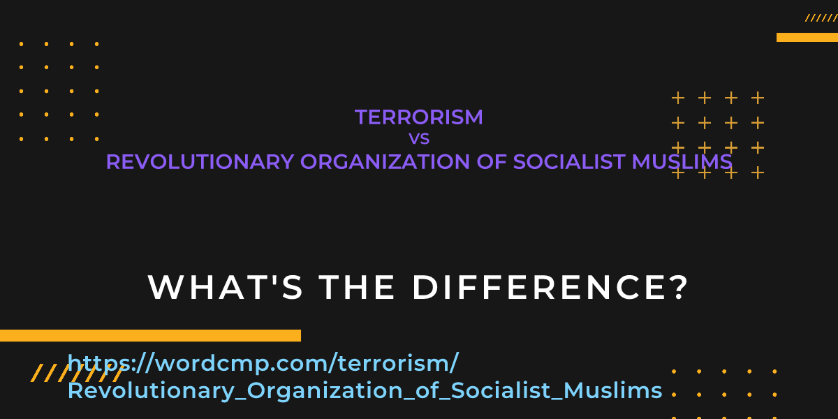 Difference between terrorism and Revolutionary Organization of Socialist Muslims