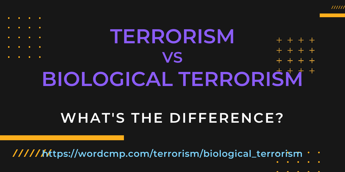 Difference between terrorism and biological terrorism