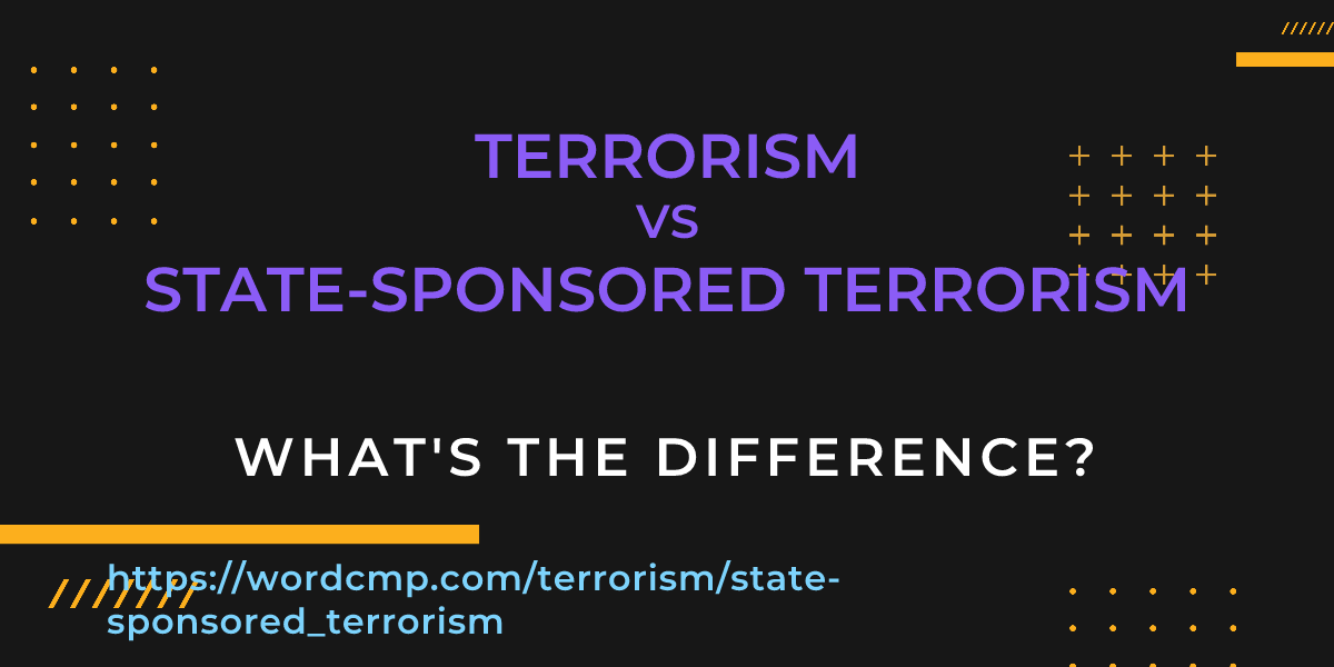 Difference between terrorism and state-sponsored terrorism