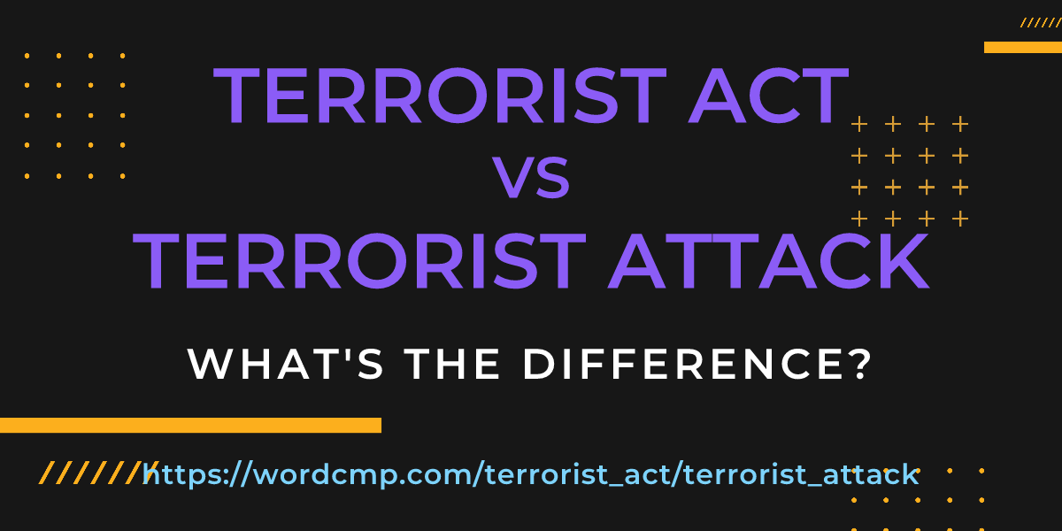 Difference between terrorist act and terrorist attack