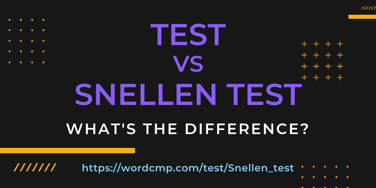 Difference between test and Snellen test