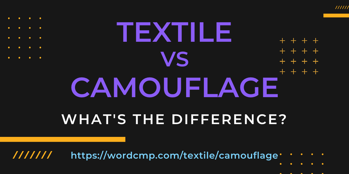 Difference between textile and camouflage