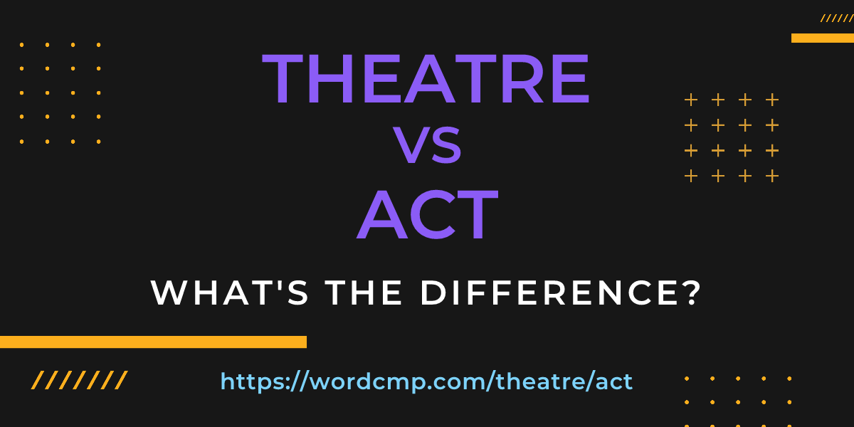 Difference between theatre and act
