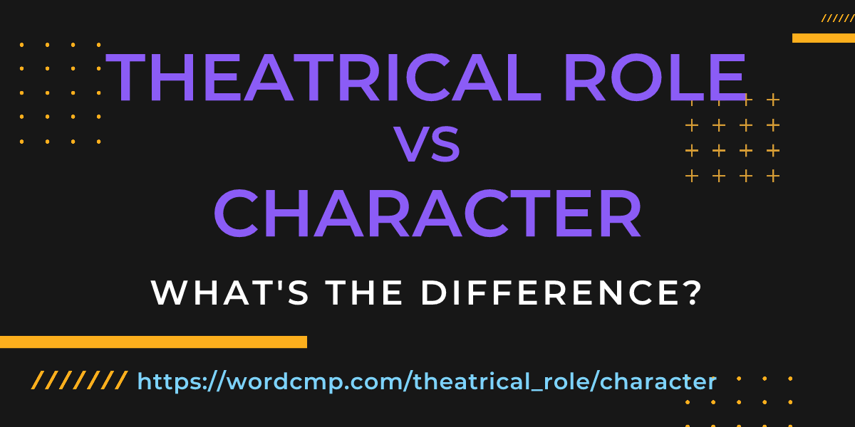 Difference between theatrical role and character