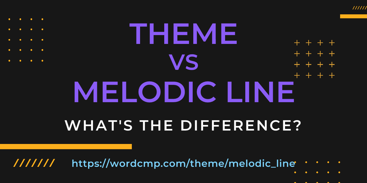 Difference between theme and melodic line