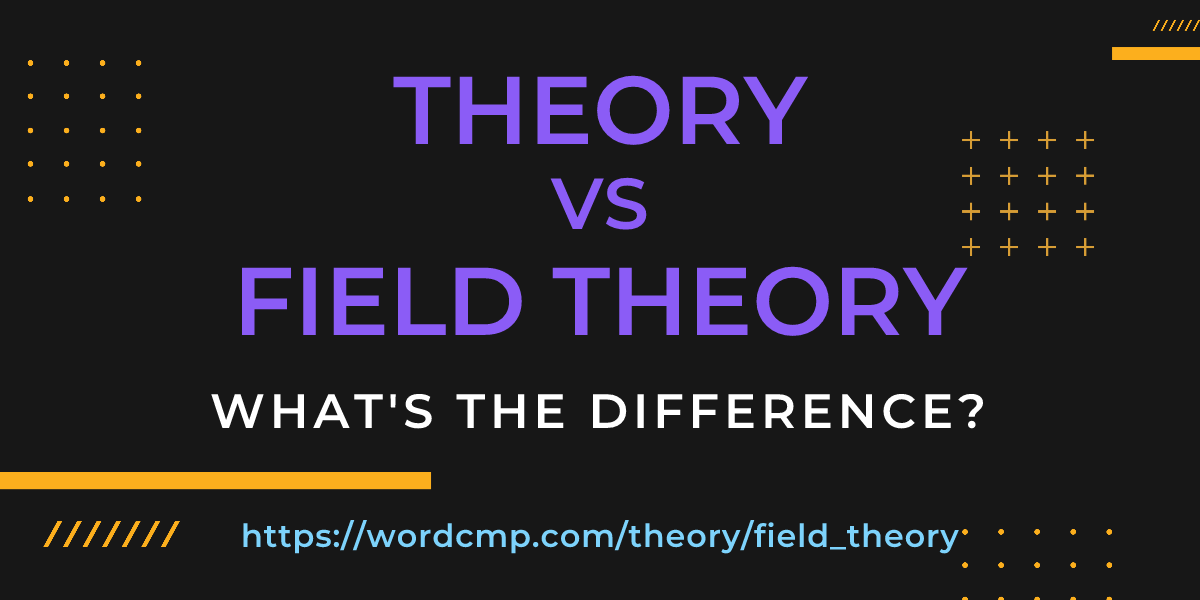 Difference between theory and field theory