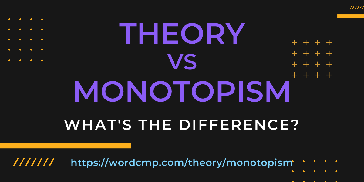 Difference between theory and monotopism