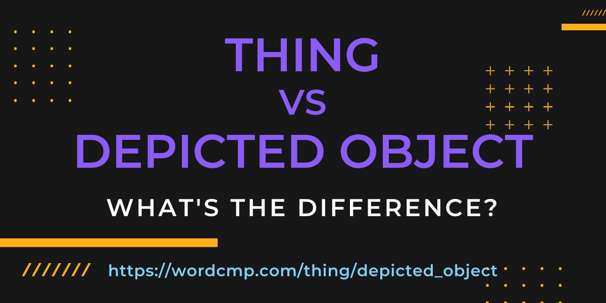 Difference between thing and depicted object