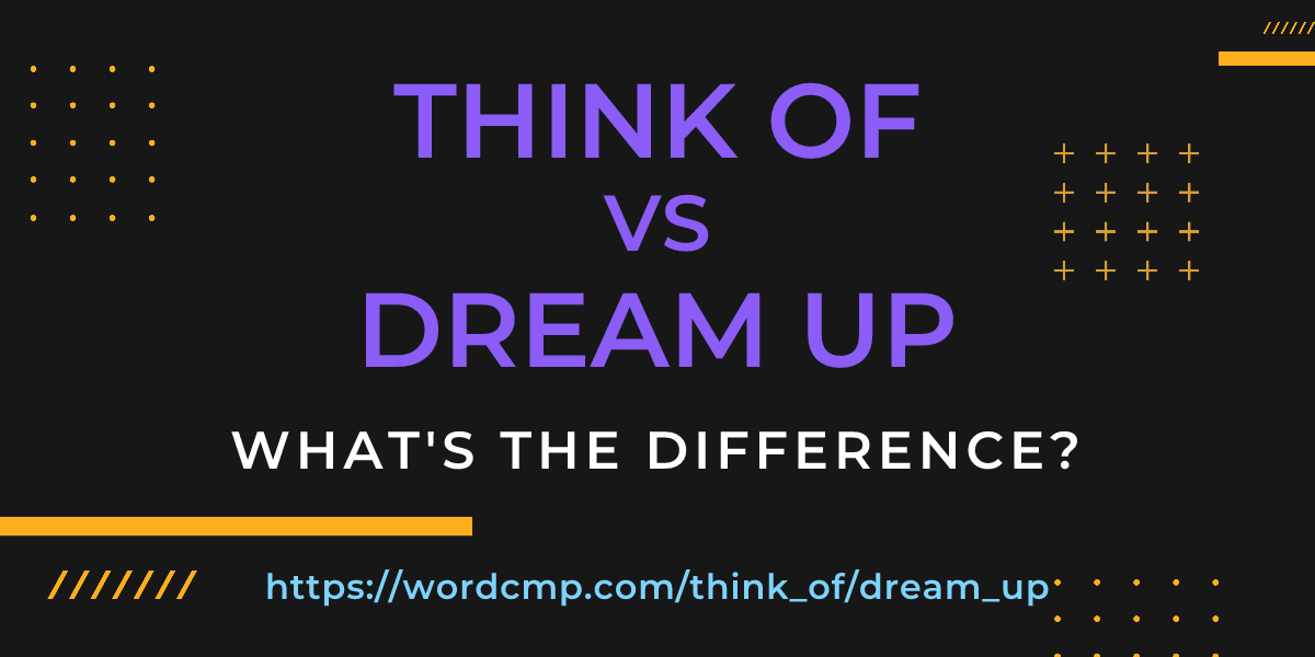 Difference between think of and dream up