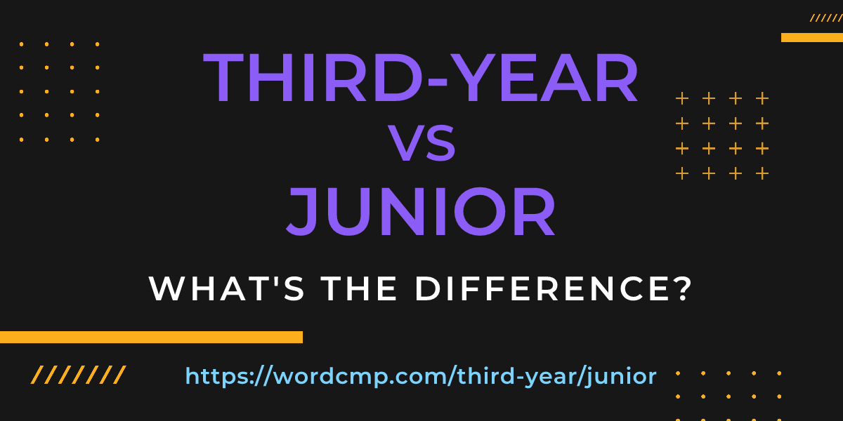 Difference between third-year and junior