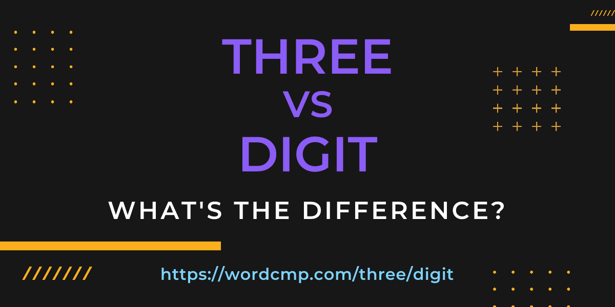 Difference between three and digit