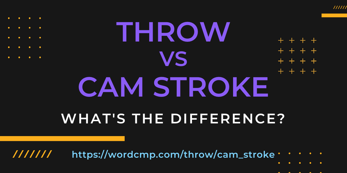 Difference between throw and cam stroke